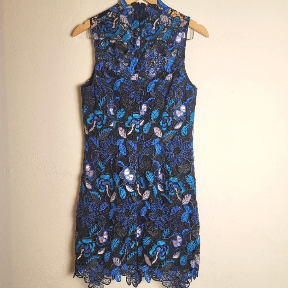 GUESS,‎ Midnight Magic Sleeveless Dress, Black/Midnight Blue Multicolor,  Size 6 - Picture 4 of 10